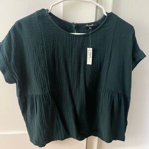 Green madewell linen top